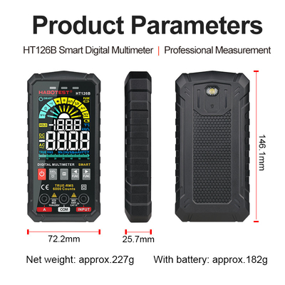High Accuracy Portable Digital Multimeter With Colorful LCD Display